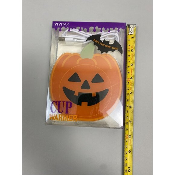 NEW Vivitar Accessories Cup Warmer Halloween Pumpkin Jack o lantern Orange - Picture 6 of 8